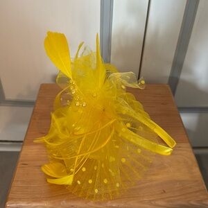 Yellow Adjustable Headband Fascinator